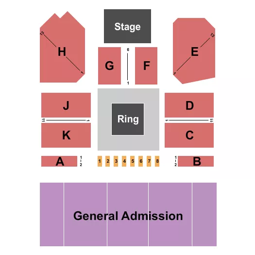 BOXING WITH RISER 2 Seating Map Seating Chart