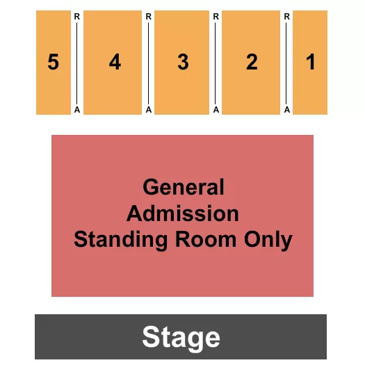ENDSTAGE GA RISERS 2 Seating Map Seating Chart