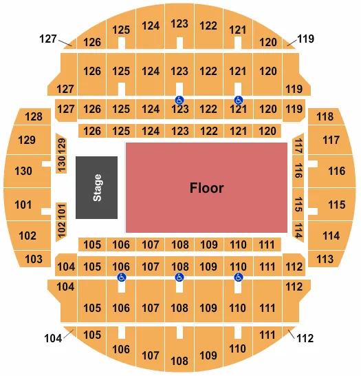 ENDSTAGE GA FLOOR Seating Map Seating Chart