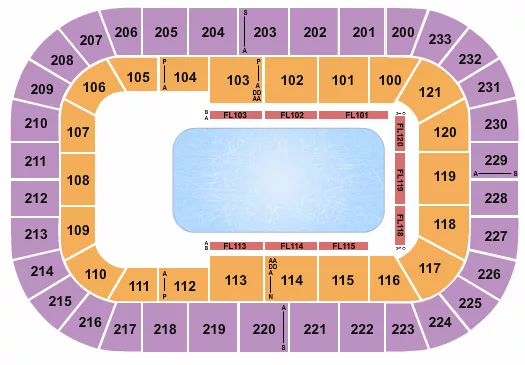 DISNEY ON ICE Seating Map Seating Chart