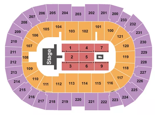 BRYAN ADAMS Seating Map Seating Chart