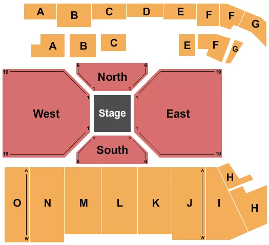 CENTER STAGE Seating Map Seating Chart