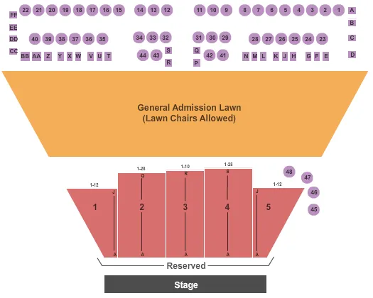 2 TIERED RESERVED Seating Map Seating Chart