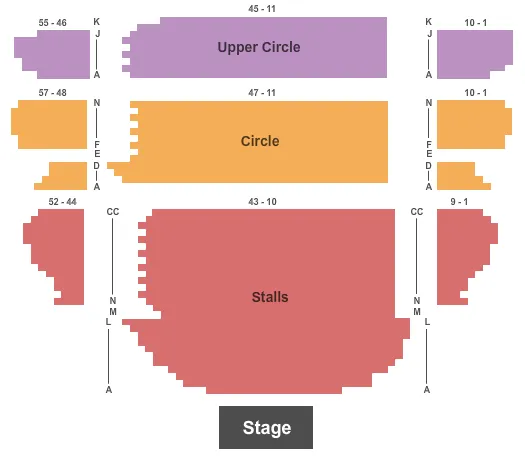 END STAGE Seating Map Seating Chart