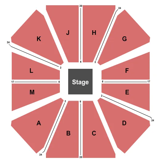 CENTER STAGE Seating Map Seating Chart