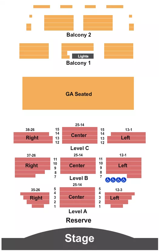 ENDSTAGE 2 Seating Map Seating Chart