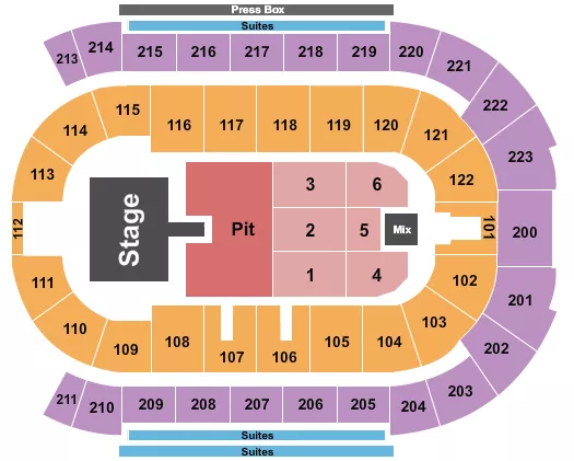 ENDSTAGE GA PIT W CATWALK Seating Map Seating Chart