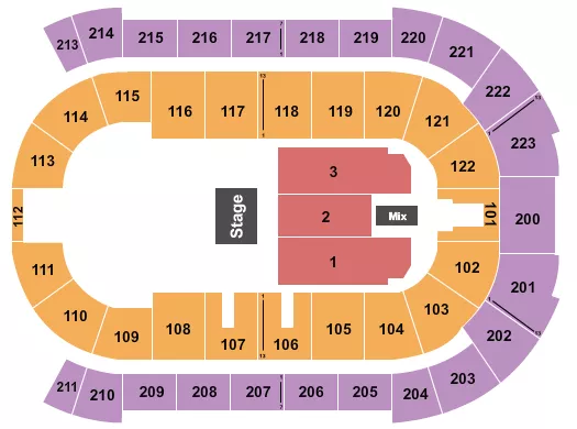 ENDSTAGE HALF 1 3 Seating Map Seating Chart