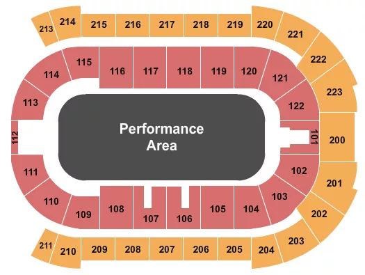 PERFORMANCE AREA Seating Map Seating Chart