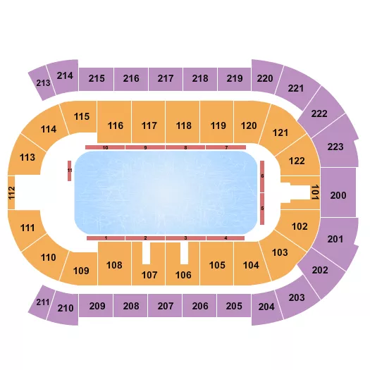 STARS ON ICE Seating Map Seating Chart