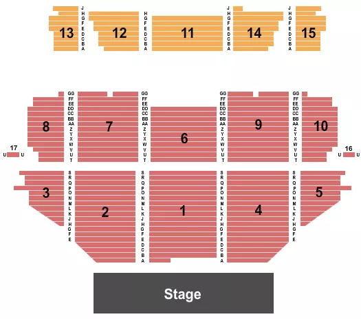 ENDSTAGE Seating Map Seating Chart