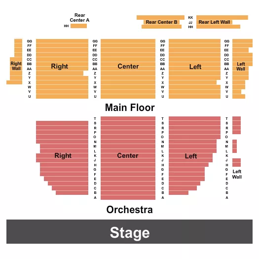 ENDSTAGE Seating Map Seating Chart