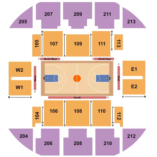 HARLEM GLOBETROTTERS Seating Map Seating Chart