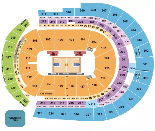 BASKETBALL SEC Seating Map Seating Chart