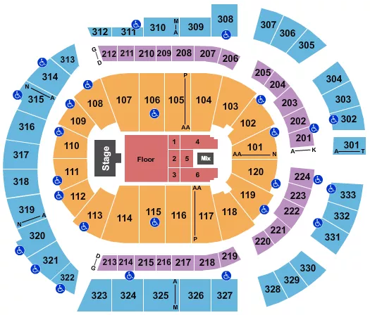 BILLY STRINGS Seating Map Seating Chart