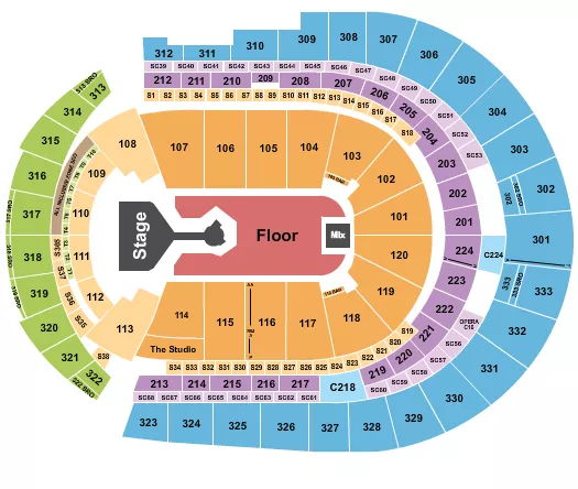 DON TOLIVER Seating Map Seating Chart