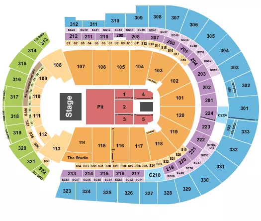 ENDSTAGE GA PIT 3 Seating Map Seating Chart