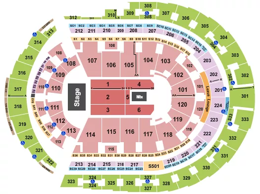 ENDSTAGE Seating Map Seating Chart