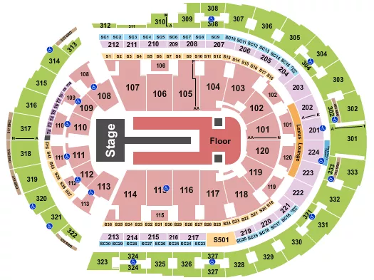 FLORENCE AND THE MACHINE Seating Map Seating Chart