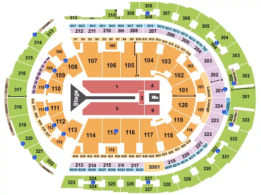 MAROON 5 Seating Map Seating Chart