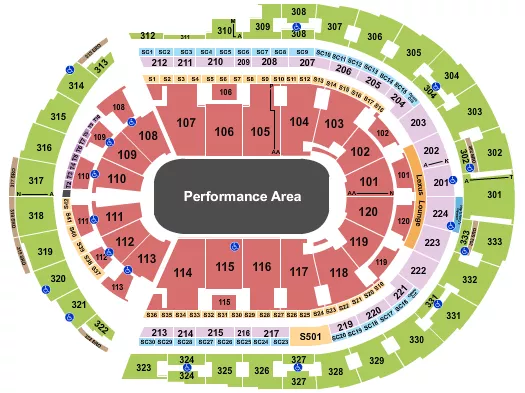 MONSTER JAM Seating Map Seating Chart