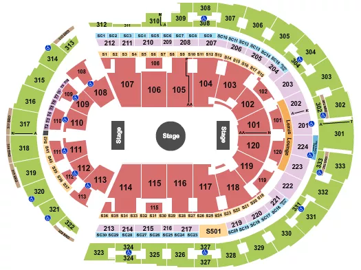 RINGLING BROS CIRCUS Seating Map Seating Chart