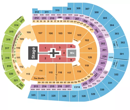 TOBYMAC Seating Map Seating Chart
