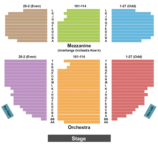 ENDSTAGE Seating Map Seating Chart