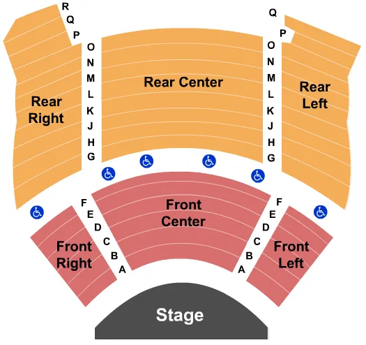 END STAGE Seating Map Seating Chart