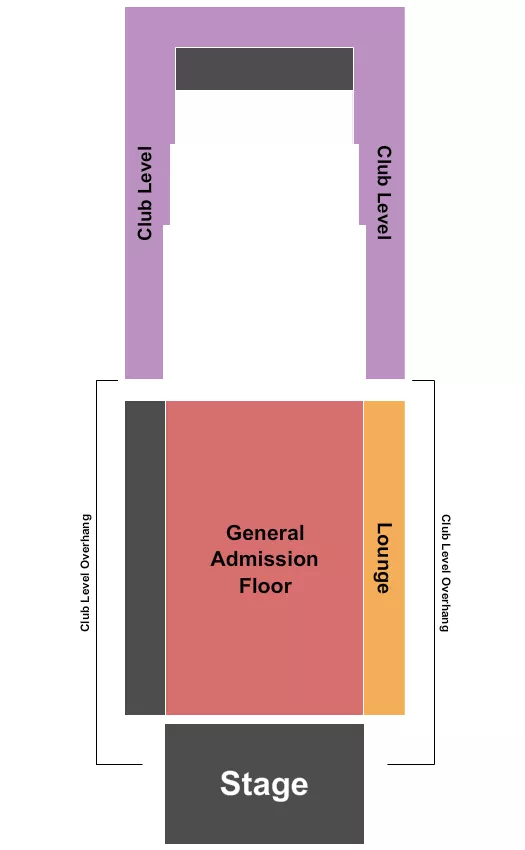 BROOKLYN BOWL LAS VEGAS ENDSTAGE GA LOUNGE Seating Map Seating Chart