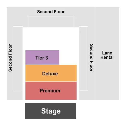 BROOKLYN BOWL NASHVILLE PREMIUM DELUXE TIER Seating Map Seating Chart