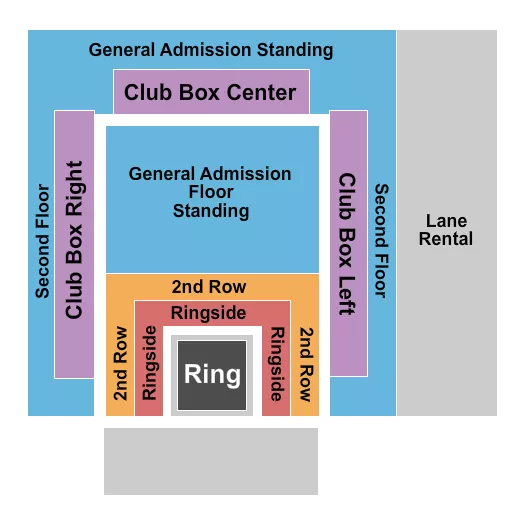 BROOKLYN BOWL NASHVILLE WRESTLING Seating Map Seating Chart