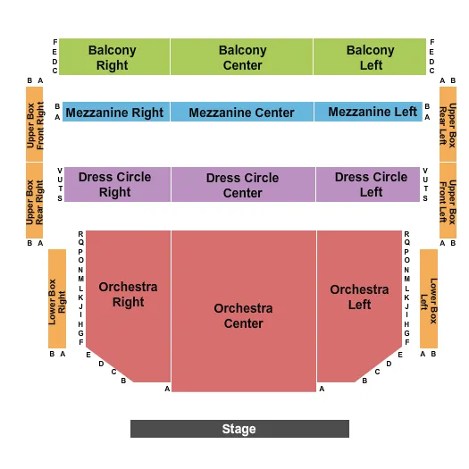 ENDSTAGE Seating Map Seating Chart
