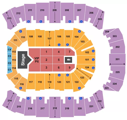 CODY JOHNSON Seating Map Seating Chart