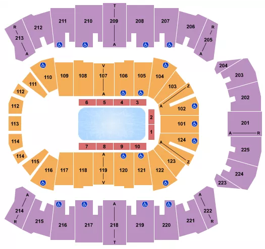 DISNEY ON ICE Seating Map Seating Chart