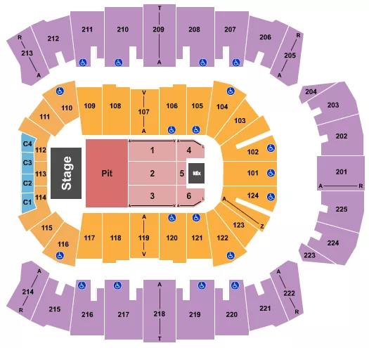 ENDSTAGE PIT 2 Seating Map Seating Chart