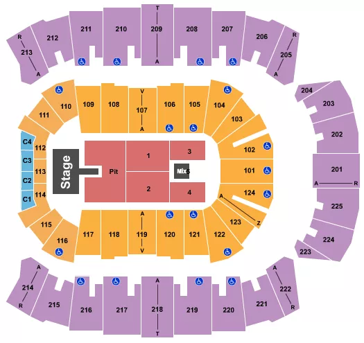 ENDSTAGE PIT Seating Map Seating Chart