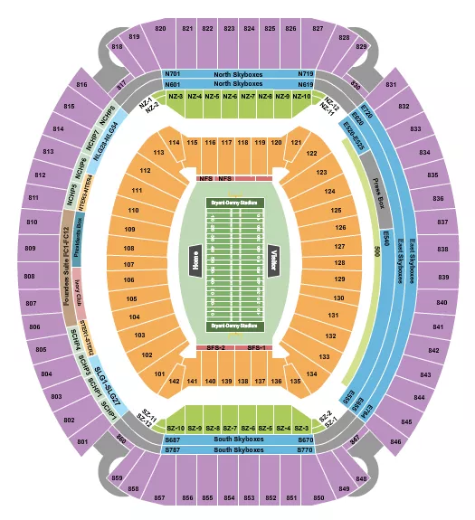SABAN FIELD AT BRYANT DENNY STADIUM FOOTBALL NO VFS Seating Map Seating Chart