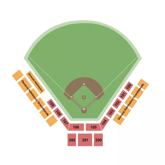 BASEBALL Seating Map Seating Chart