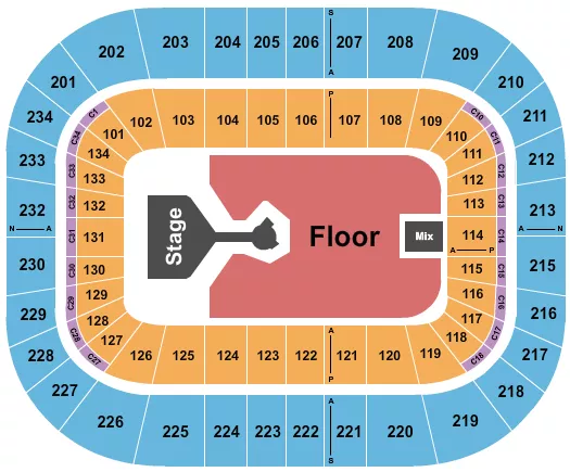 DON TOLIVER Seating Map Seating Chart