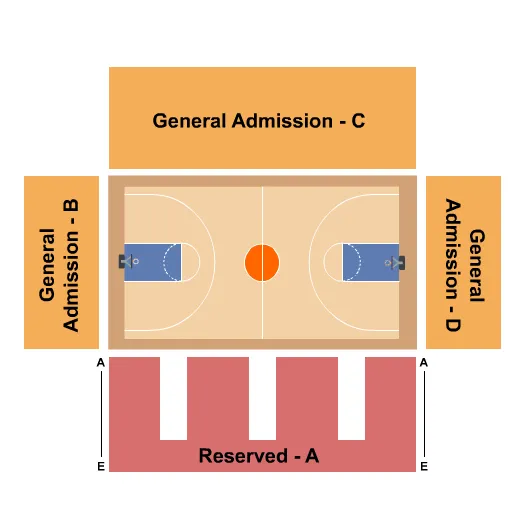 BASKETBALL Seating Map Seating Chart