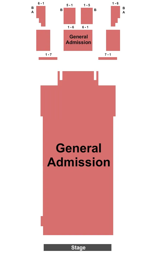 GENERAL ADMISSION Seating Map Seating Chart
