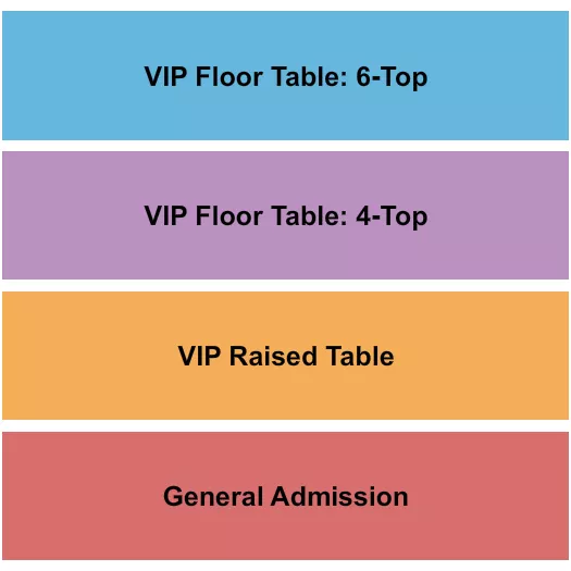 BUCKS BACKYARD GA VIP TABLES Seating Map Seating Chart