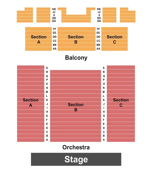 ENDSTAGE Seating Map Seating Chart