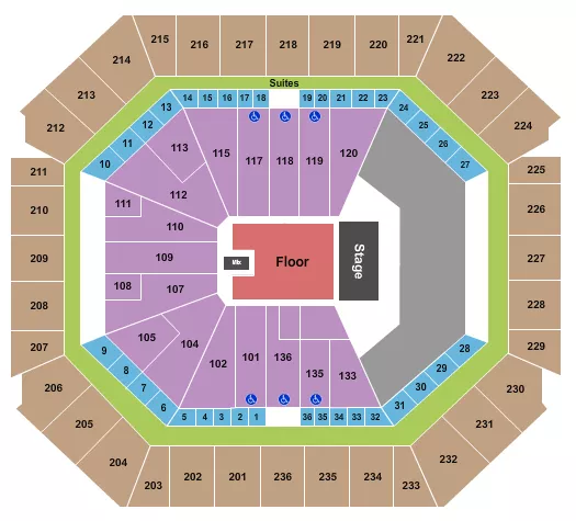 ENDSTAGE Seating Map Seating Chart