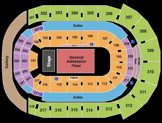 ENDSTAGE GA FLOOR 2 Seating Map Seating Chart
