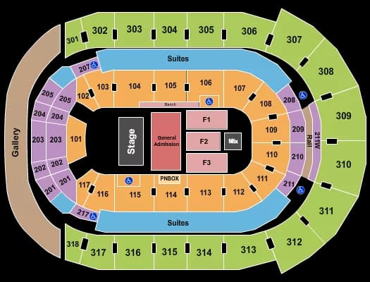 ENDSTAGE GA PIT Seating Map Seating Chart