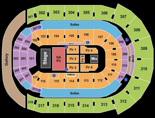 KEITH URBAN Seating Map Seating Chart