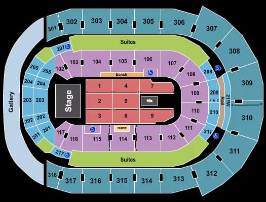 SARAH MCLACHLAN Seating Map Seating Chart