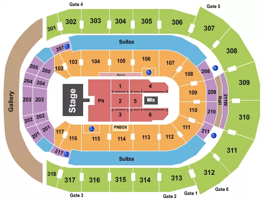 VOLBEAT Seating Map Seating Chart